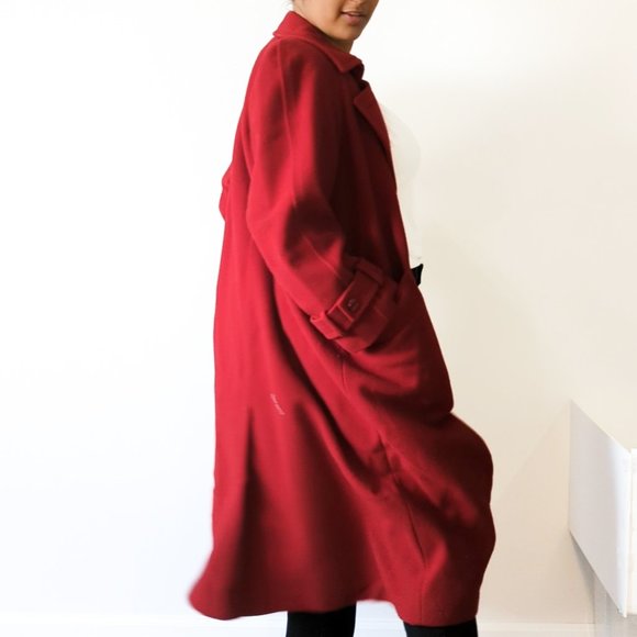 Vintage Pure Virgin Wool Long Coat size L - Picture 6 of 8